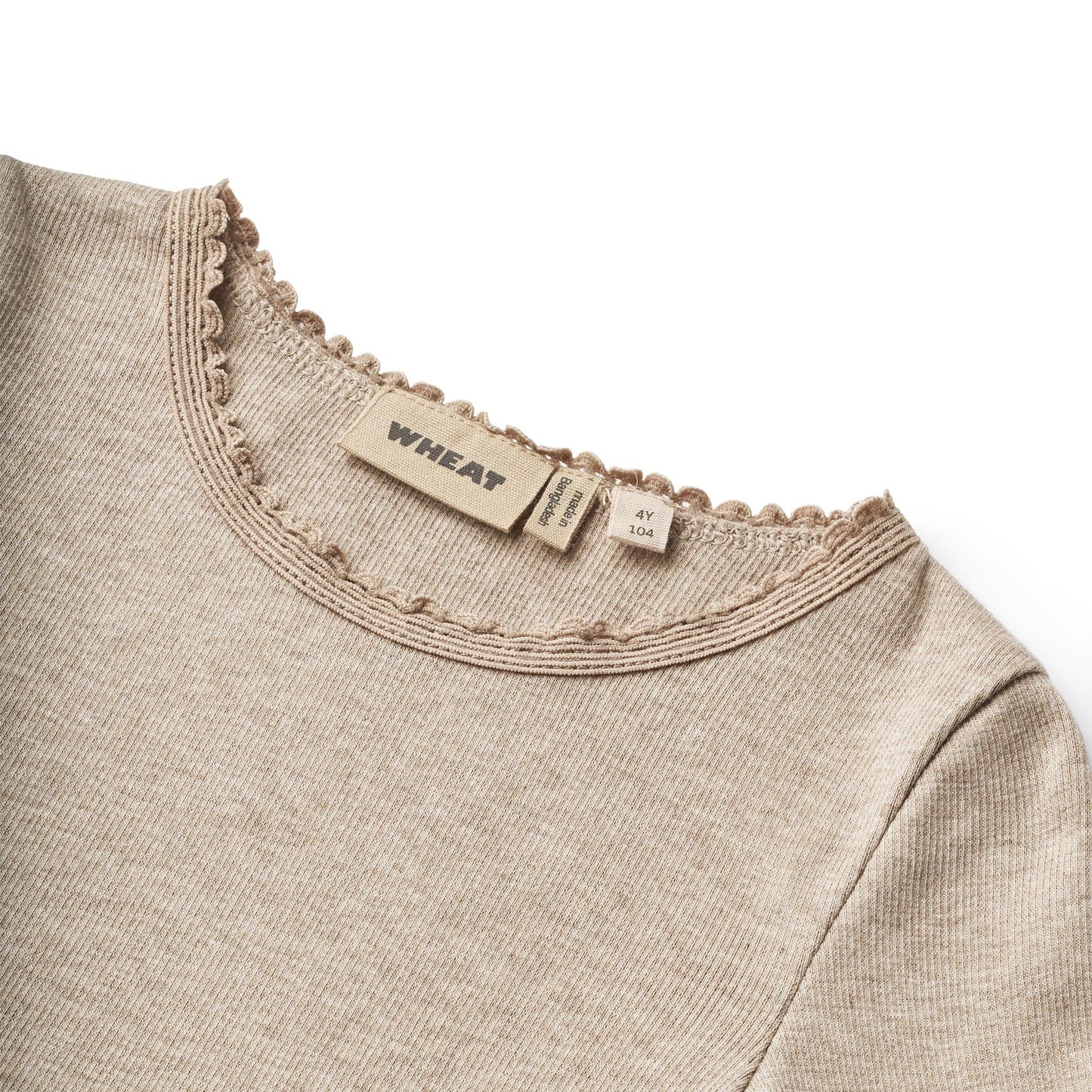Rib T-Shirt Reese — Gravel Melange