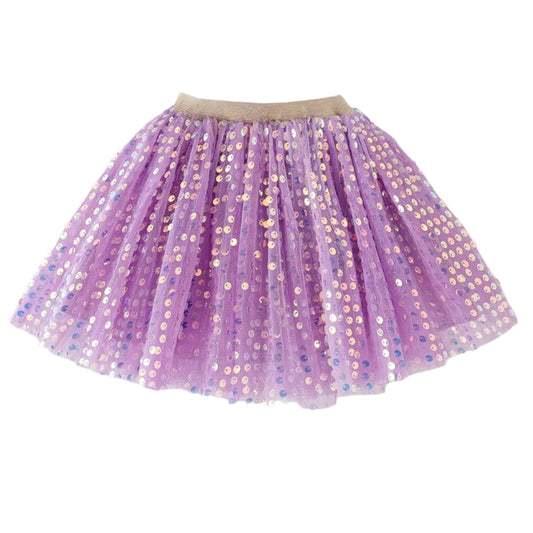 Purple Sequin Tulle Tutu Skirt