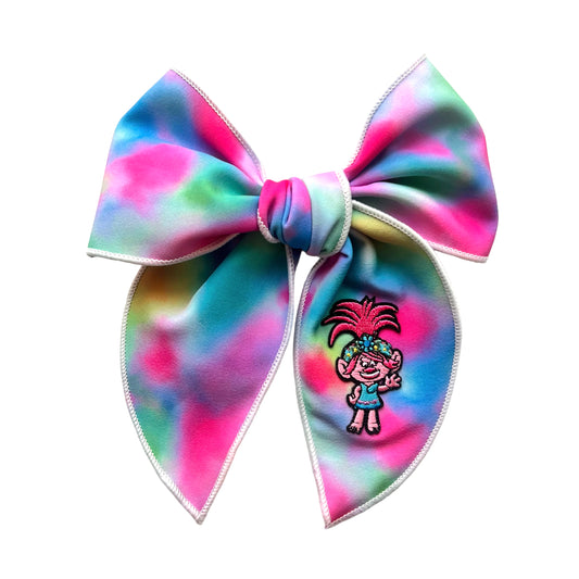 Poppy Tie Dye Large Fable Bow