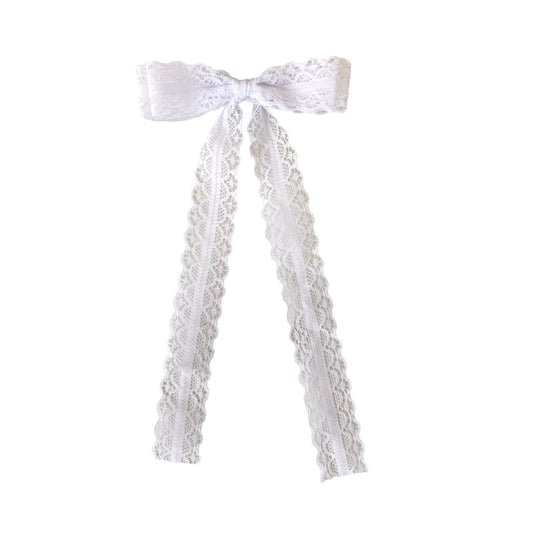White dainty lace bow