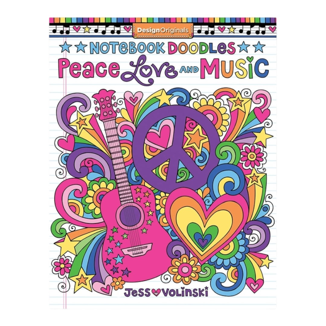 Peace Love & Music Coloring Book