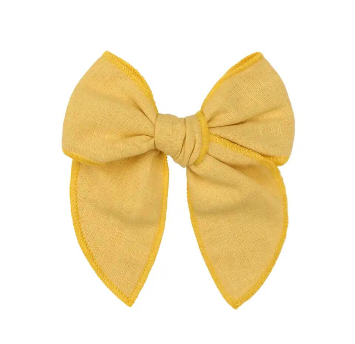 Yellow Linen Bow