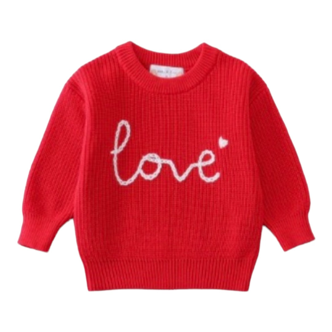 love hand embroidered sweater