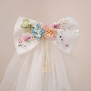 Floral Flower Girl Dress Knee-Length Pageant and Party Dress J404A - view 8