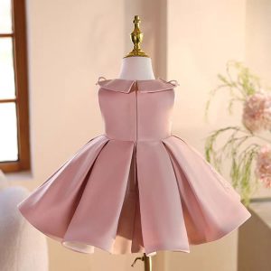 Pink Applique Flower Girl Dress for Toddler Birthday Parties J483 - view 10