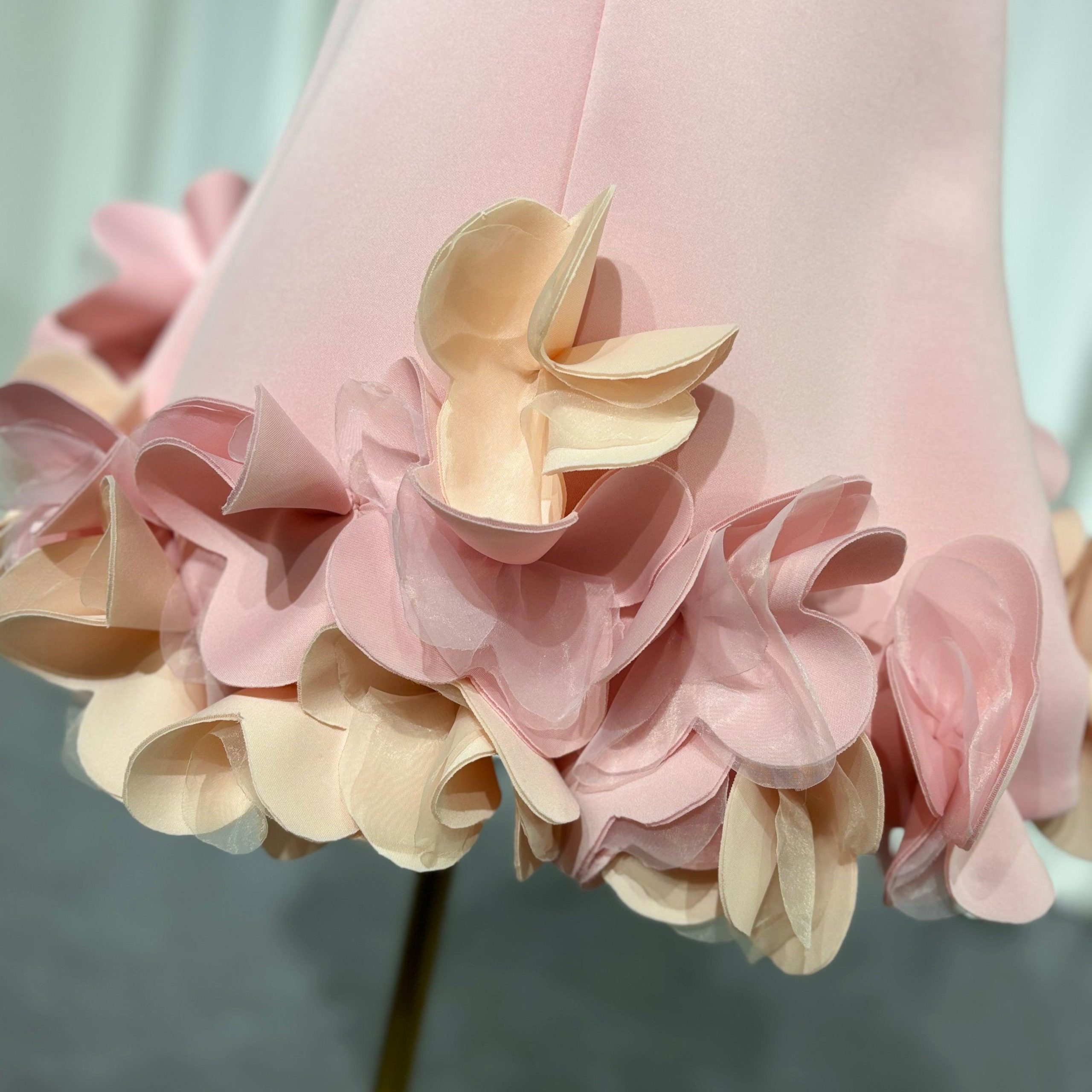White Embroidered Girl Dress with Pink Accents J073 - view 22