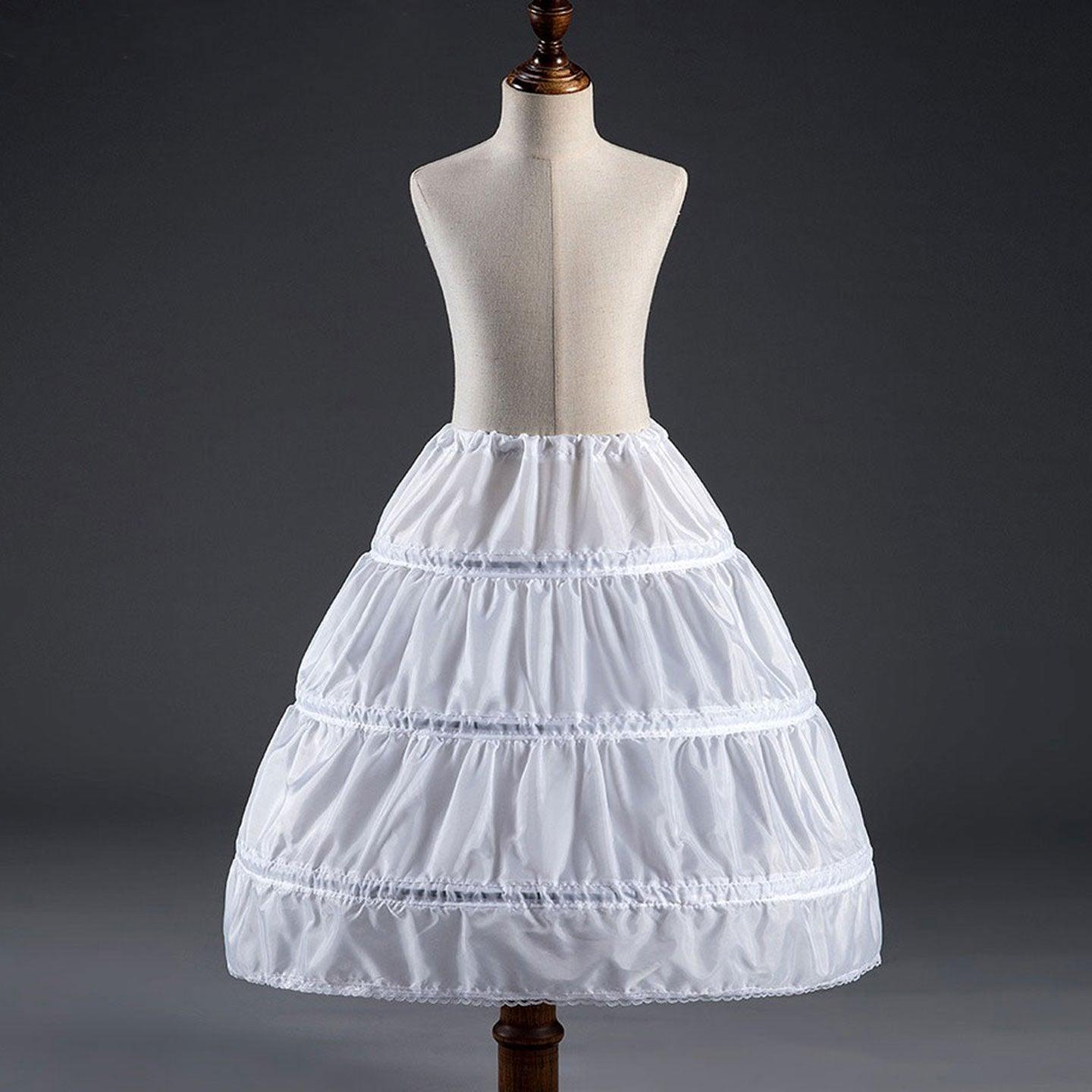 White tulle petticoat underskirt for flower girl ball gowns